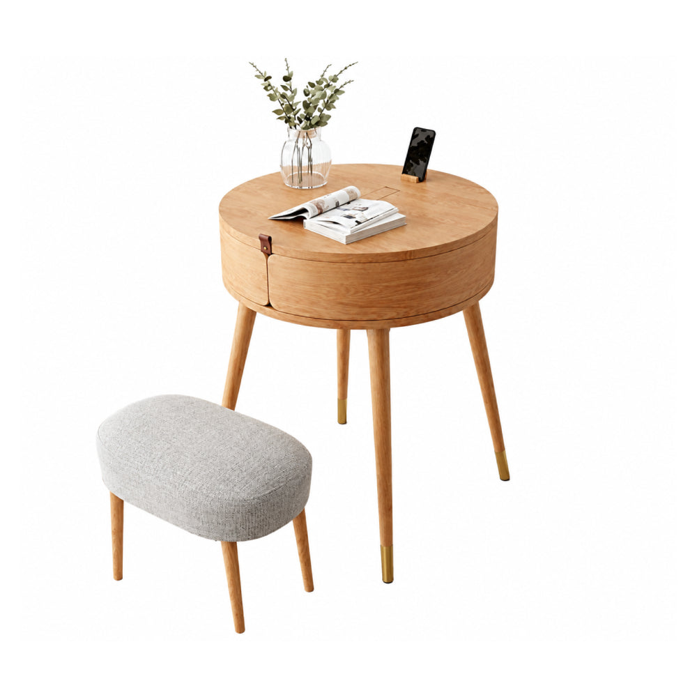 Vanity Dressing Table and Chair by Best Home - Brown