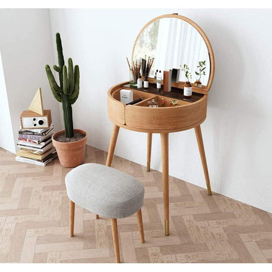 Vanity Dressing Table and Chair by Best Home - Brown