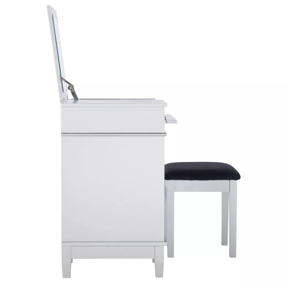 Lyon Vanity with Bench by Linon Home Decor - Silver