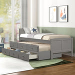 Akita Twin Size Trundle Bed by Lifestyle - Gray + SilverRest 7" Kids Paint Twin Size Mattress