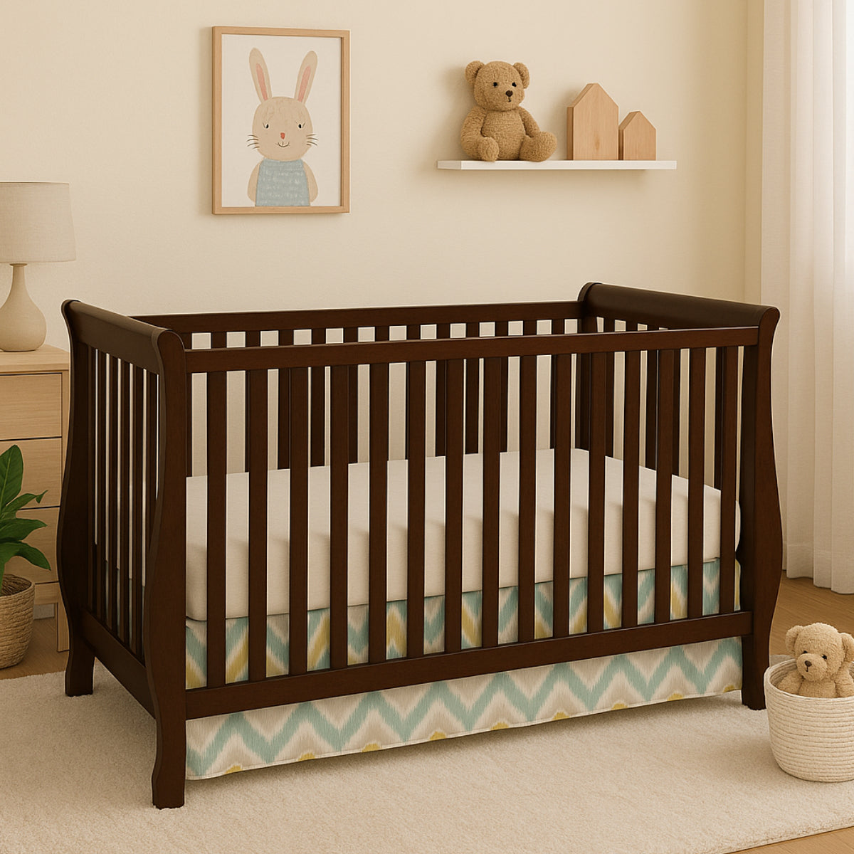 Cuna convertible 4 en 1 Naomi de AFG Baby Furniture - Espresso 