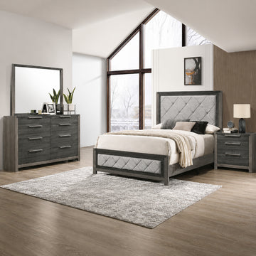 Cashmere Full Size (4-Piece) Bedroom Set by Acme Furniture - Gray
