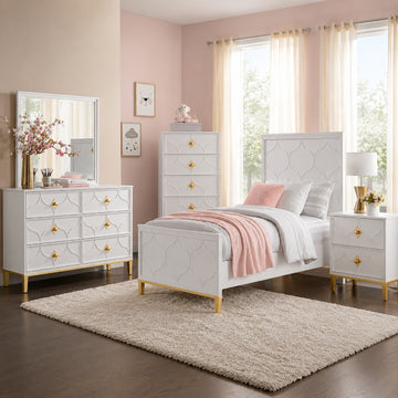 Emma Full Size (4-Piece) Bedroom Set by Martin Svensson Home - White