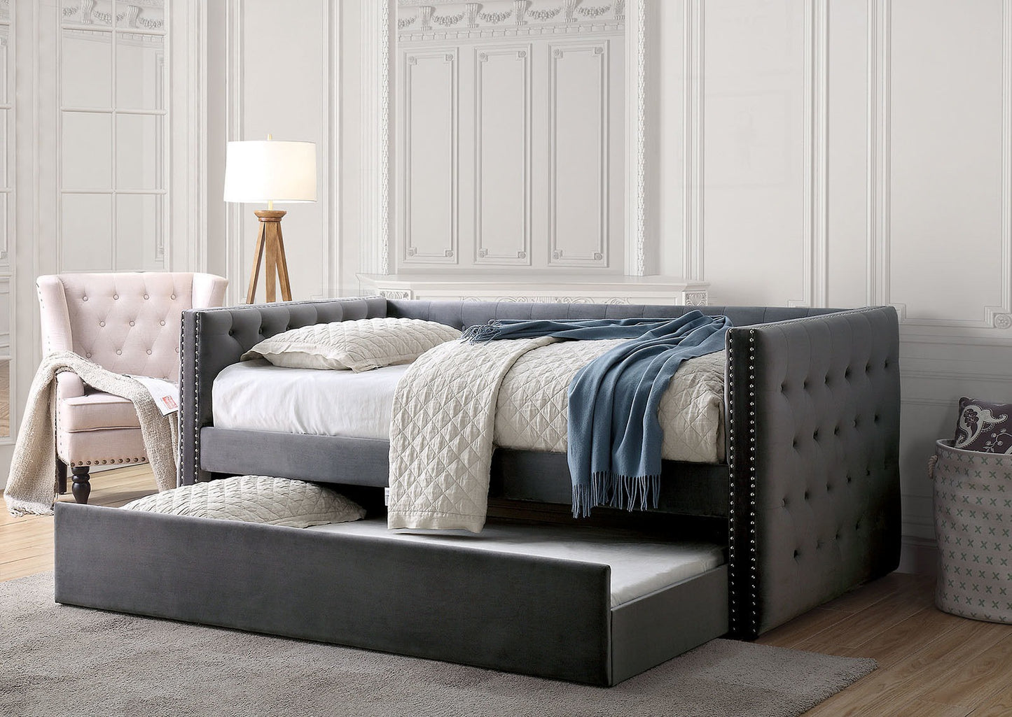 Susanna Gray Twin Daybed Upholstered