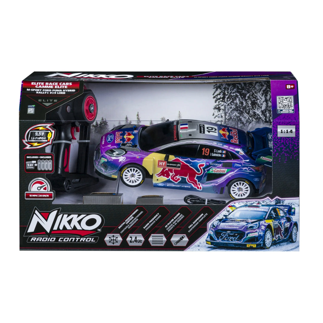 F*n様 ◆大幅値下げ★中古品！ ボントレガーRACE + rubino pro Nikko RC 1:14 Elite Race Cars - M-Sport Ford Puma #19 Loeb– Curacao