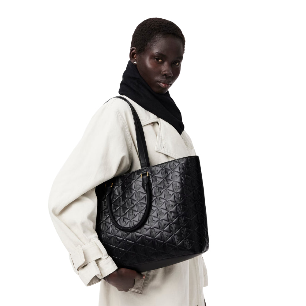 Lacoste Maheki Embossed Tote Bag - Black