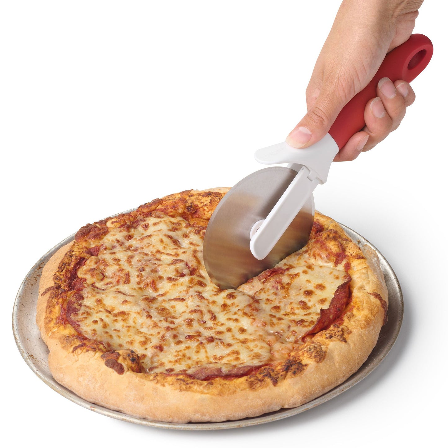 Starfrit 2-in-1 Pizza Wheel and Server - Red/White