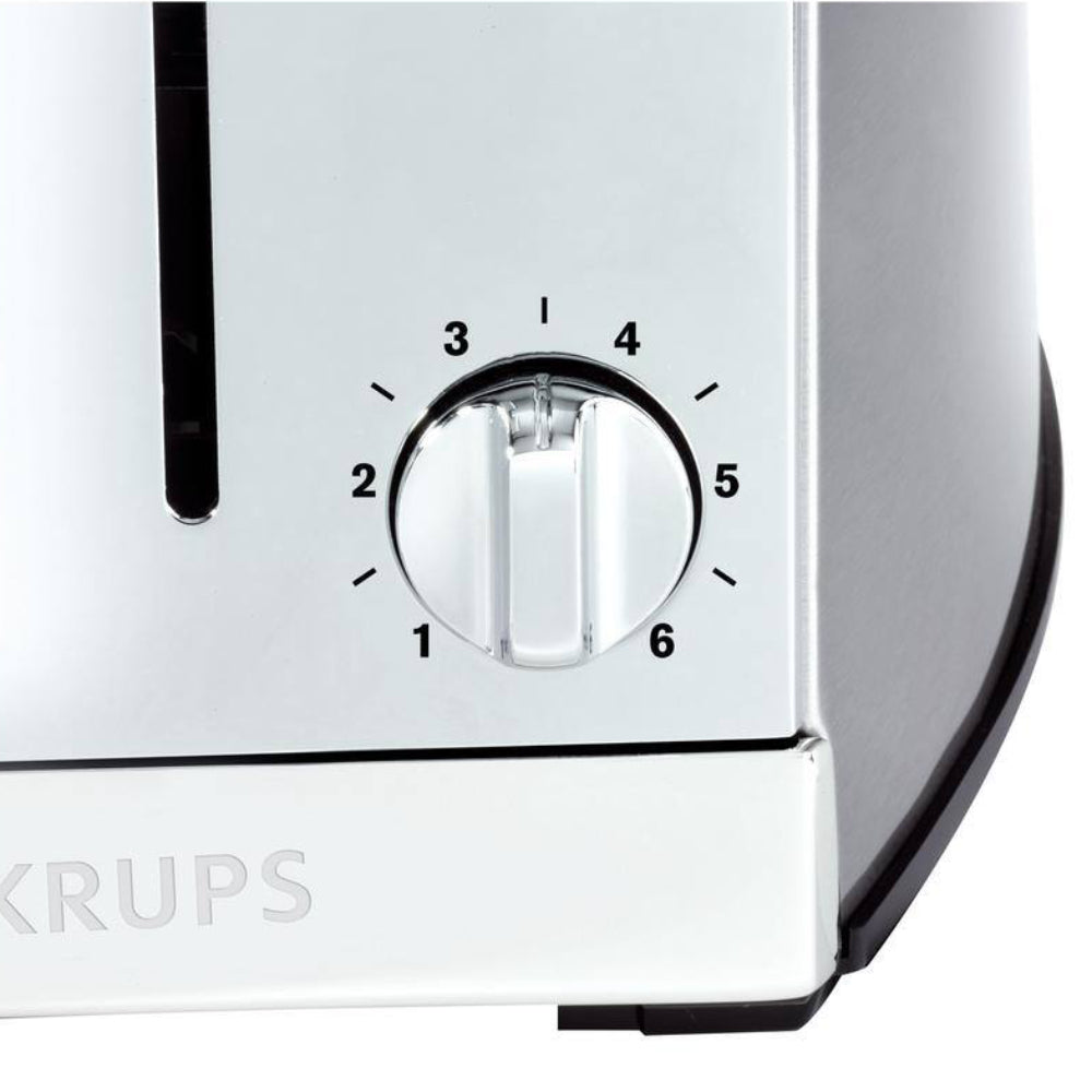 Krups KH734D51 4-Slice Breakfast Toaster with 6-Browning Levels - Silver