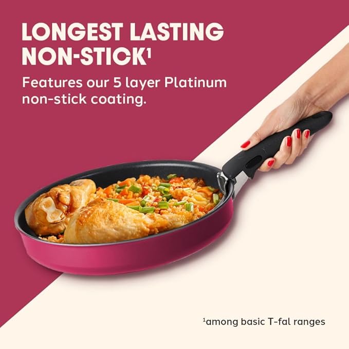 T-fal Ingenio Expertise Non-Stick Cookware (Set of 14) - Rose Pink