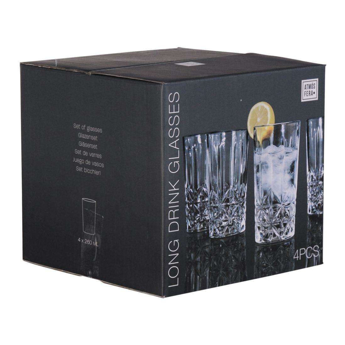 Juego de 4 vasos para tragos largos Koopman de 8,79 oz