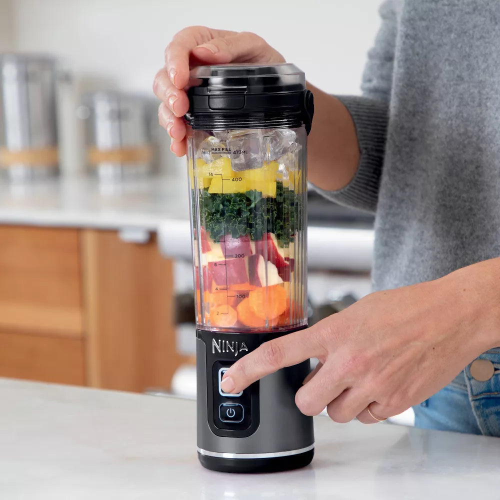 Ninja Blast BC151BK 18 oz Blast Cordless Portable Blender with Leak-Proof Lid - Black