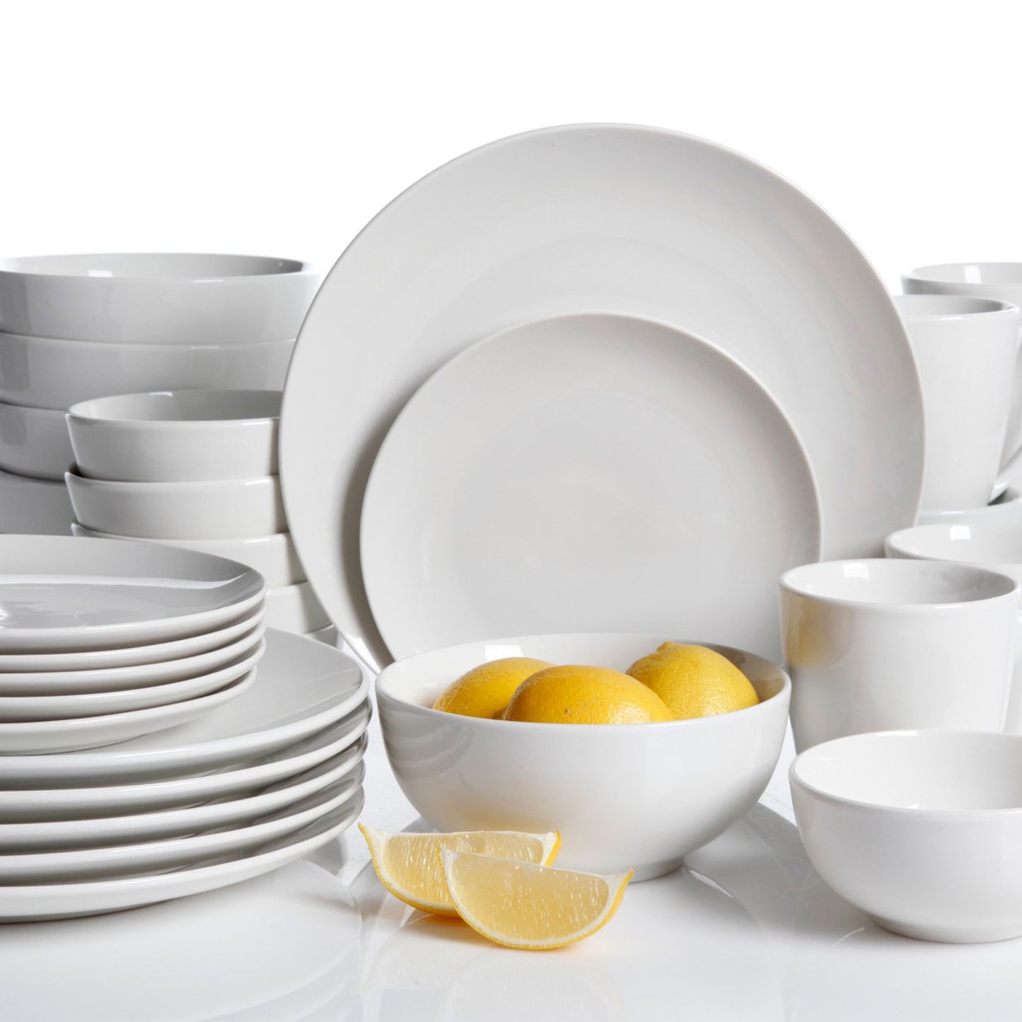 Gibson Home Ogalla Porcelain Dinnerware Set (30-Piece) - White