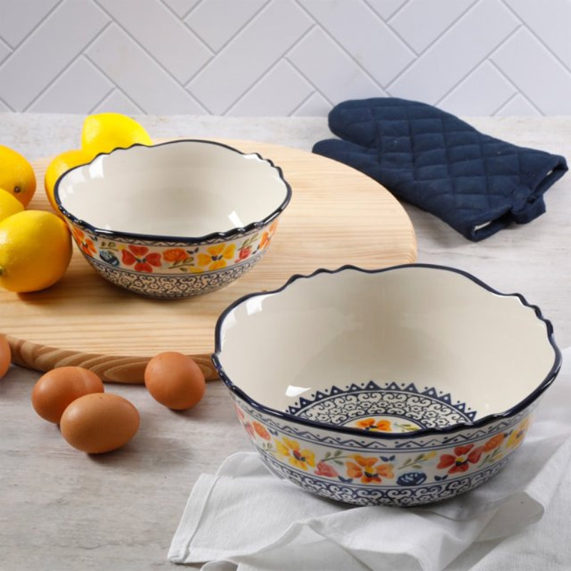 Gibson Luxembourg Stoneware Bowl (Set of 2)