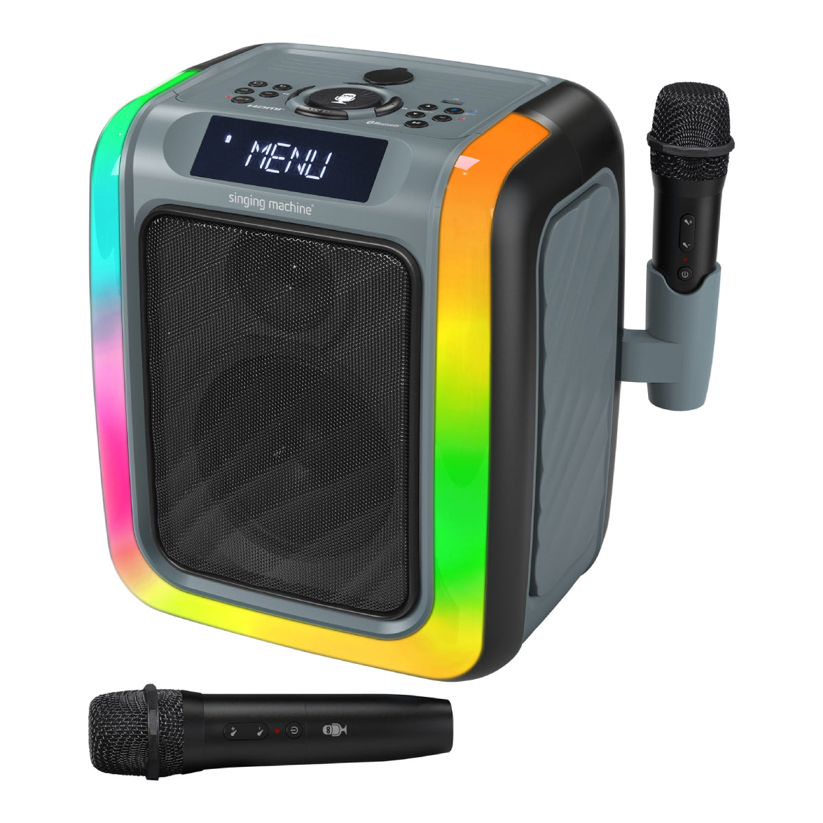 Sistema de karaoke SingCast Cube de Singing Machine SMC2068, color gris