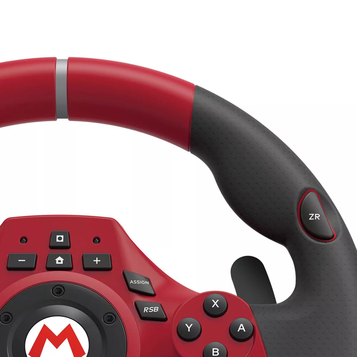 Volante de carreras Hori Mario Kart Pro Deluxe para Nintendo Switch - Negro/Rojo