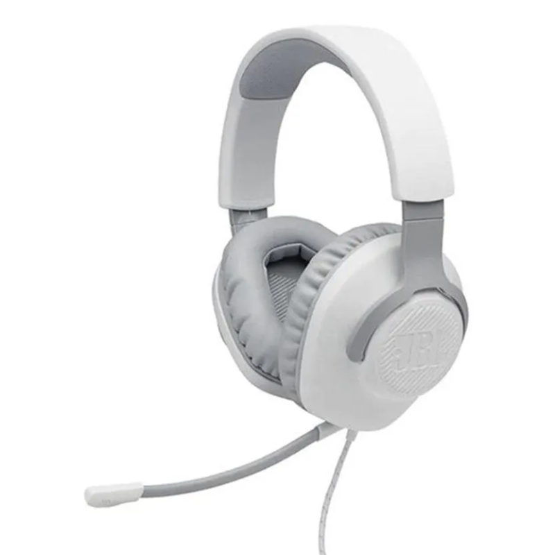 Auriculares supraurales con cable JBL Quantum 100, color blanco