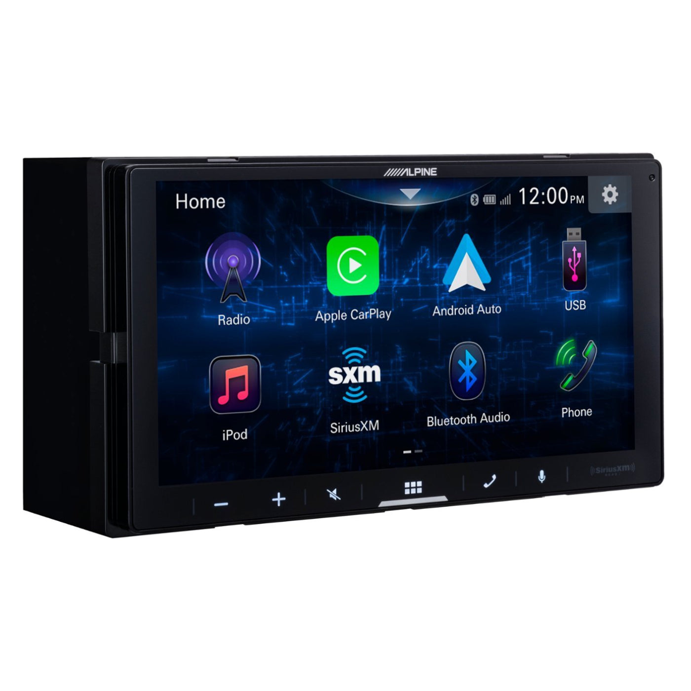 Alpine 7" Android Auto and Apple CarPlay Bluetooth Digital Media Receiver - Black