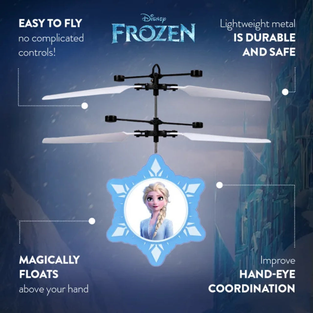 Helicóptero con forma de ovni infrarrojo con sensor de movimiento de Elsa de Disney Frozen