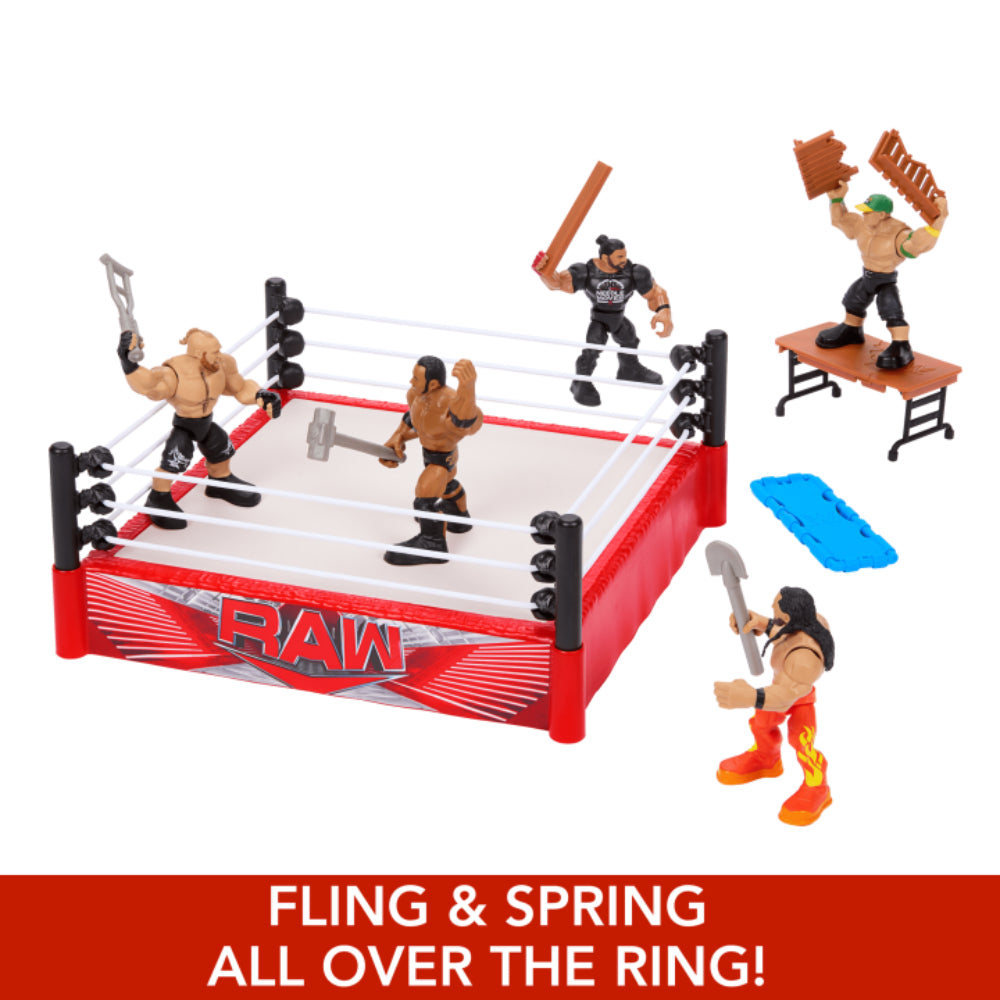 WWE Action Figure Knuckle Crunchers Rebound Ring Playset