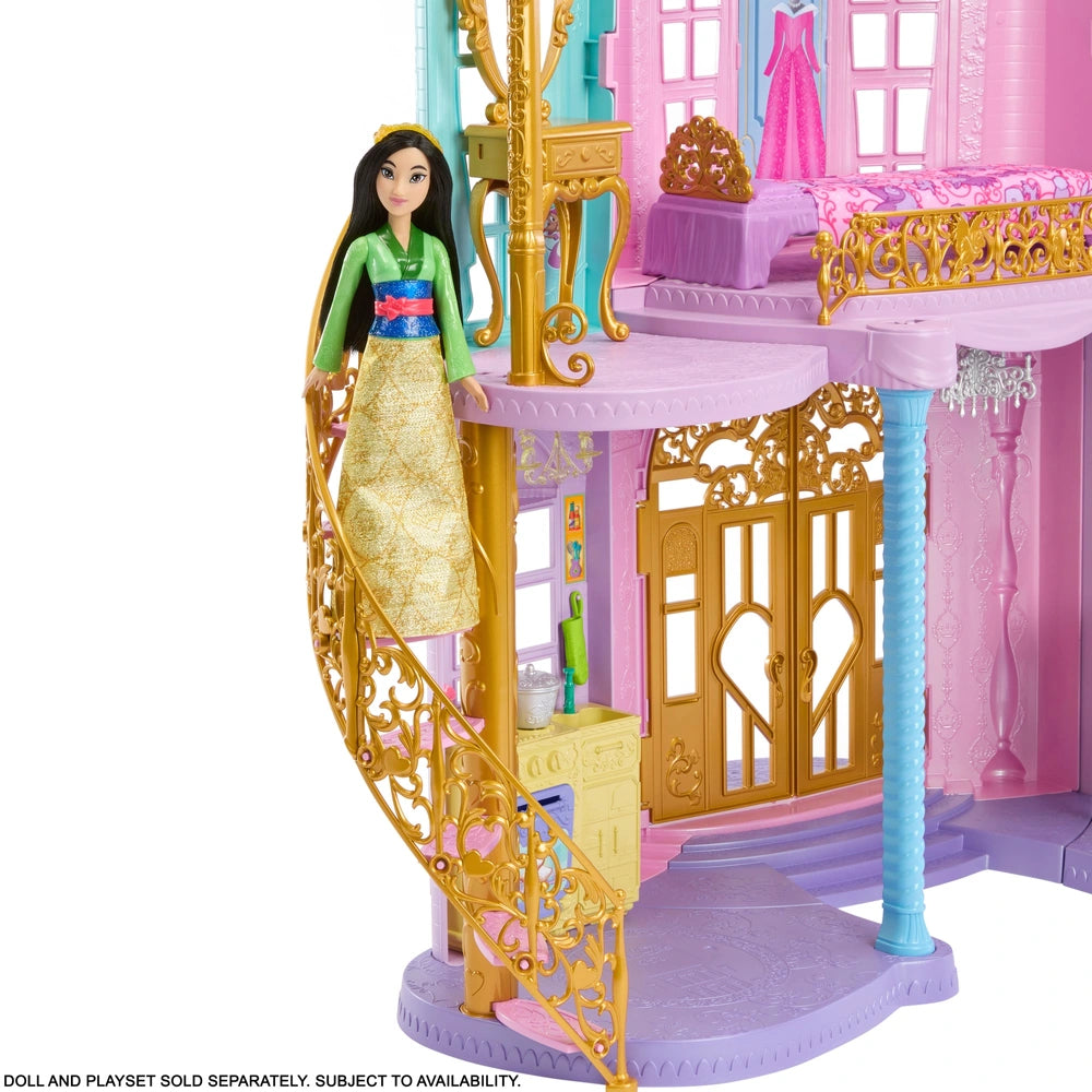 Casa de muñecas con el castillo definitivo de las princesas Disney de Mattel