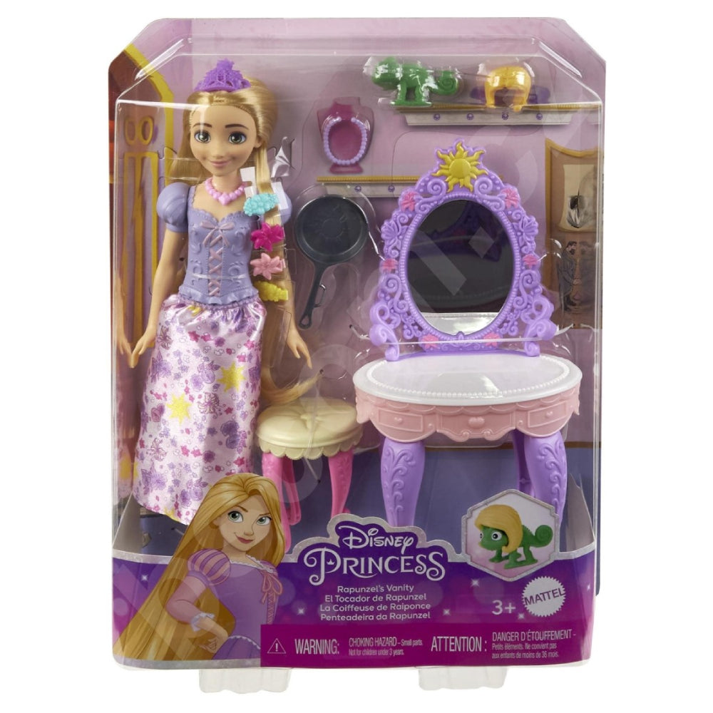 Muñeca y set de tocador de la princesa Rapunzel de Disney