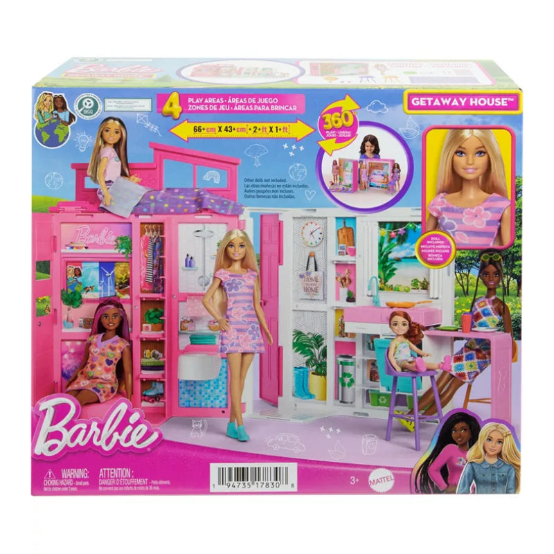 Casa de vacaciones de Barbie con muñeca Barbie y juego