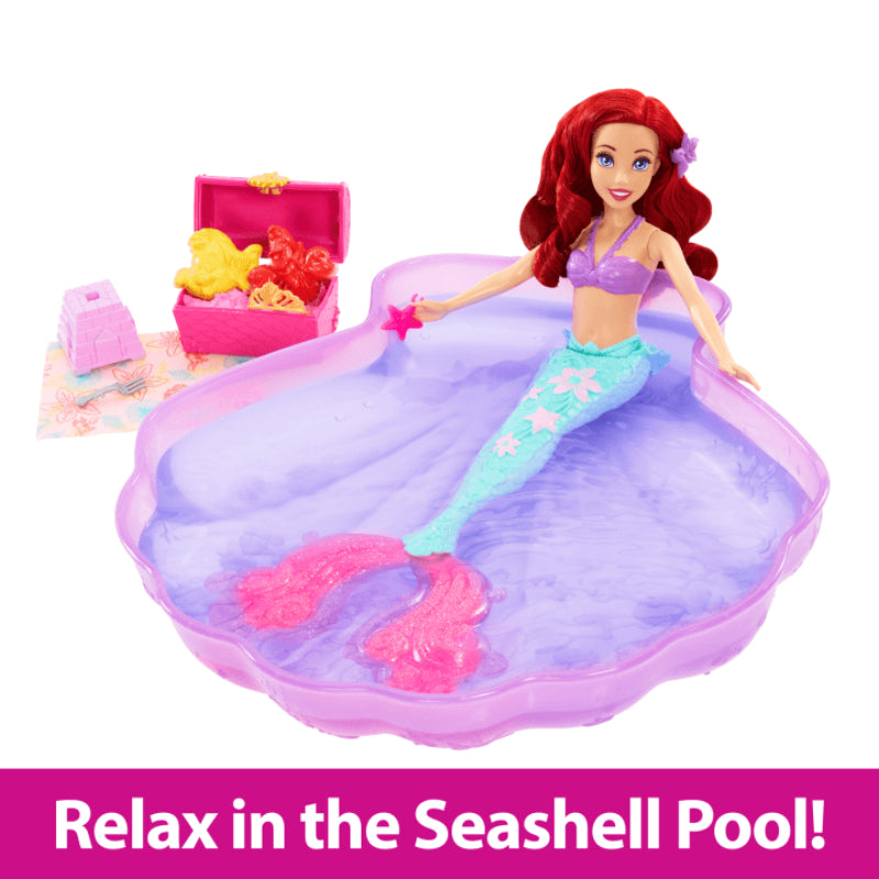 Muñeca Ariel de la princesa Disney, set de piscina y accesorios