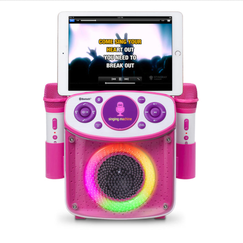 Singing Machine Portable Sparkle Karaoke with 2 Wireless Microphones - Multicolor