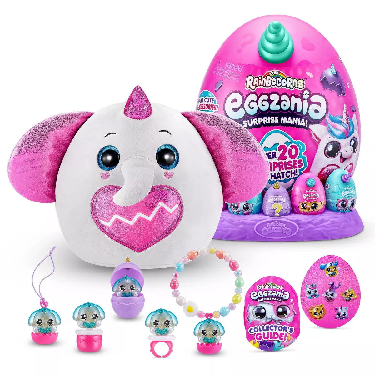 Rainbocorns Eggzania Surprise Mania Collectible Plush Stuffed Animal Toy - Assorted