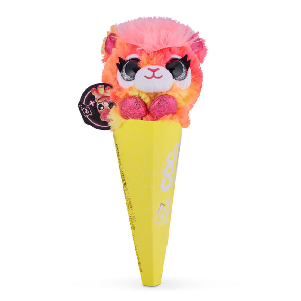 Coco Surprise Neon Plush Toy with Baby Collectible Pencil Topper Surprise in Cone - Assorted Colors