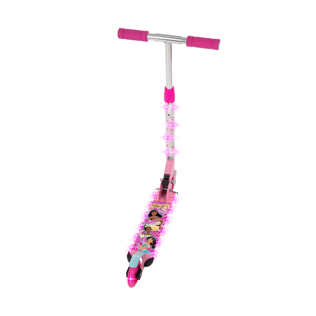 Disney Princess Electro-Light Inline Kick Scooter for Girls - Pink