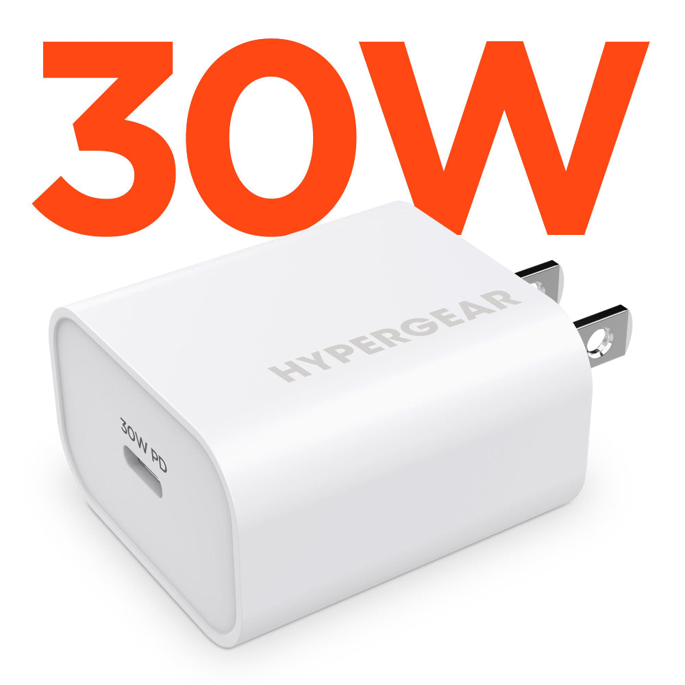 HyperGear 30W USB-C PD Fast Wall Charger with PPS - White