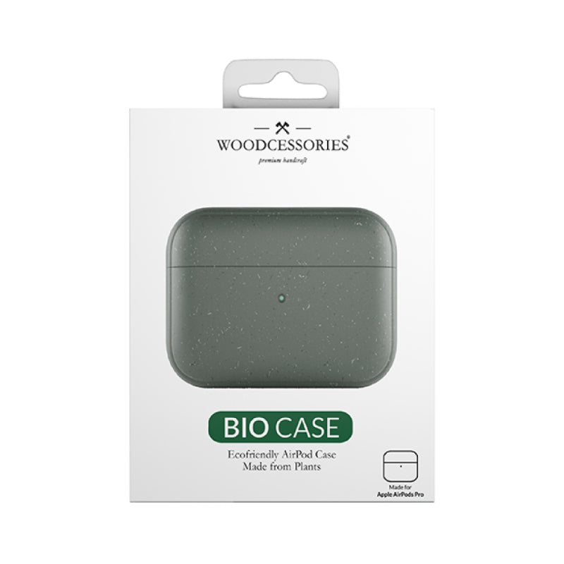 Estuche de carga biológica CS Woodcessories para Apple Airpods Pro - Verde medianoche