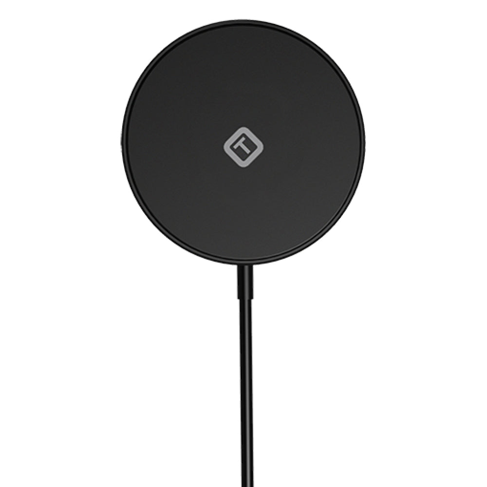 Tekya Qitek Spot 15W Qi Wireless Charging Pad with Magnetic Suction - Black