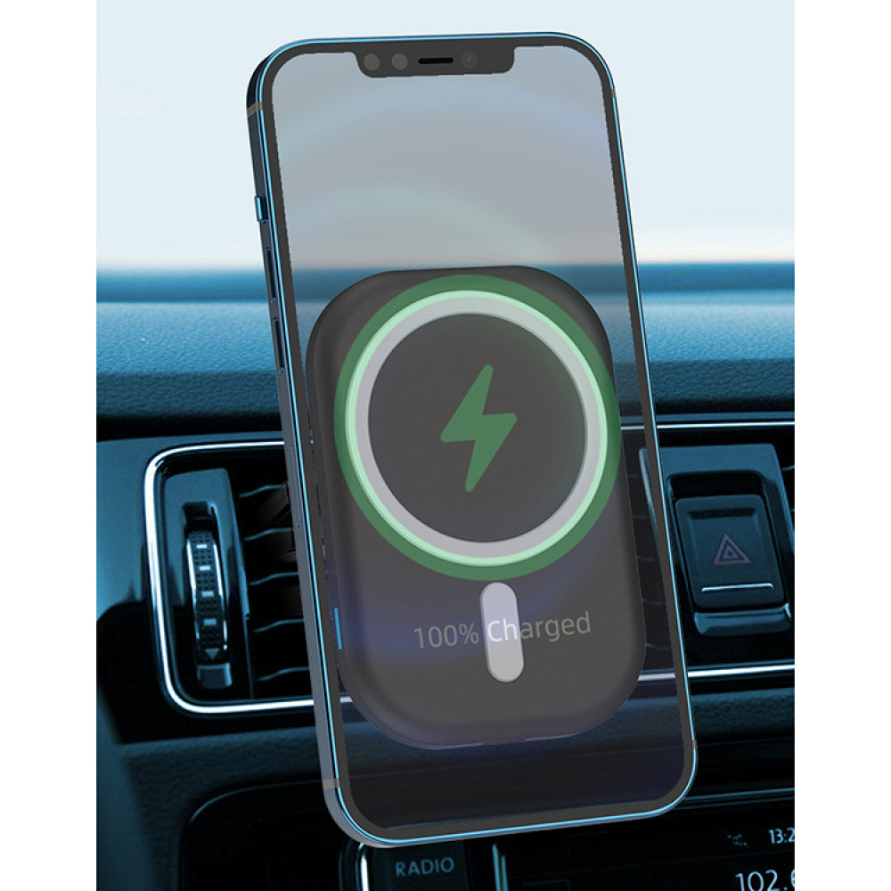 Tekya Qi Magmount 3-in-1 Magnetic Dash and Vent Mount with Wireless Charging - Black