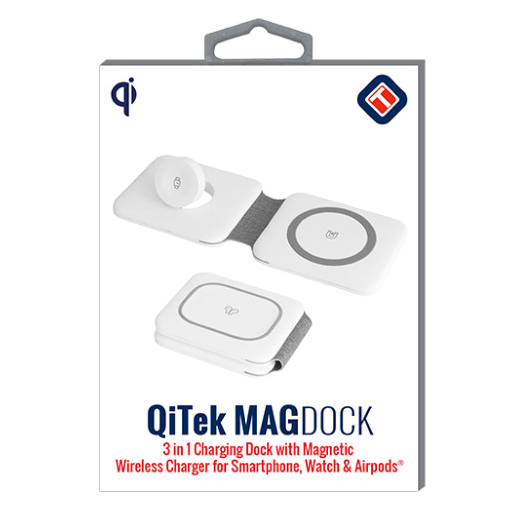 Base de carga 3 en 1 Tekya Qitek Magdock - Blanco