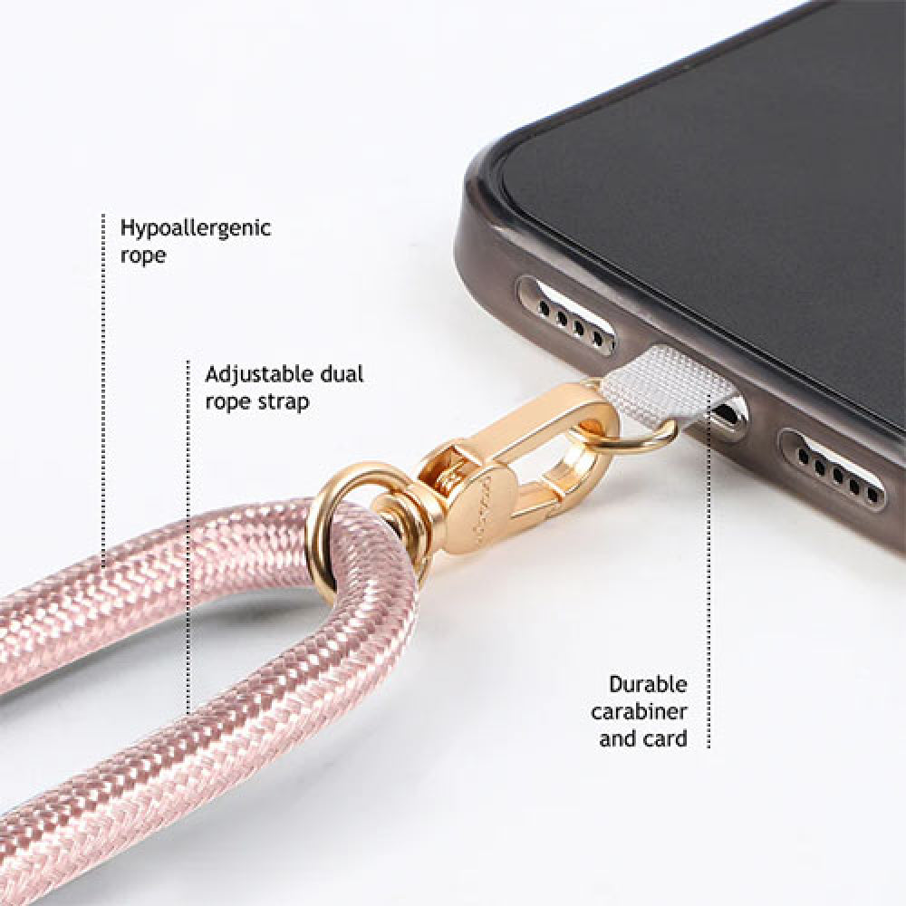 Prodigee Strap and Go Universal Adjustable Lanyard - Rose Gold