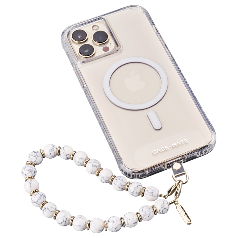 Case-Mate Beaded Phone Wristlet - White Marble