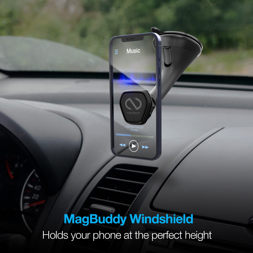 Naztech Magbuddy Elite Windshield Mount - Black