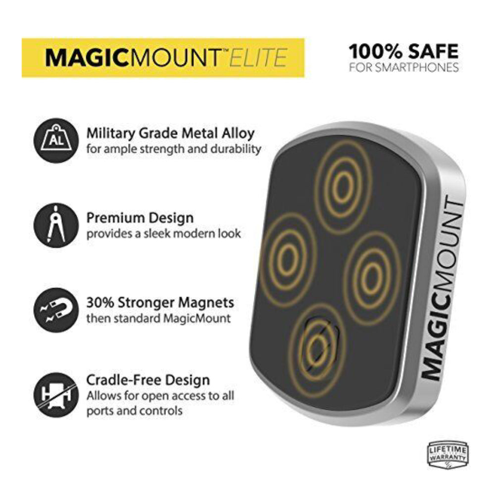 Scosche MagicMount Elite Double-Pivot Magnetic Mount - Silver