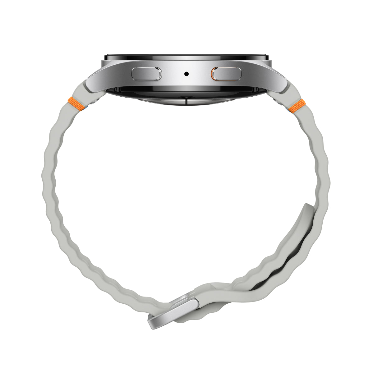 Reloj inteligente Samsung Galaxy Watch7 de 44 mm con caja de aluminio plateada y correa blanca - LTE