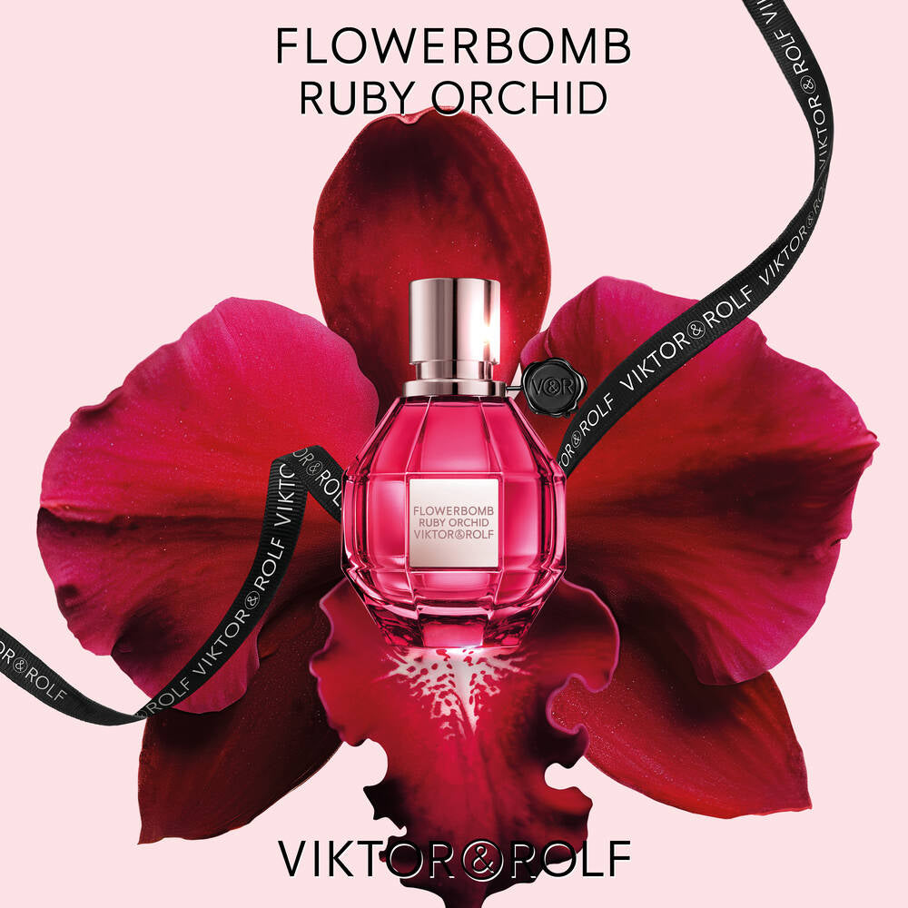 Eau de Parfum Flower Bomb Ruby Orchid para mujer de 3,4 oz de Viktor &amp; Rolf