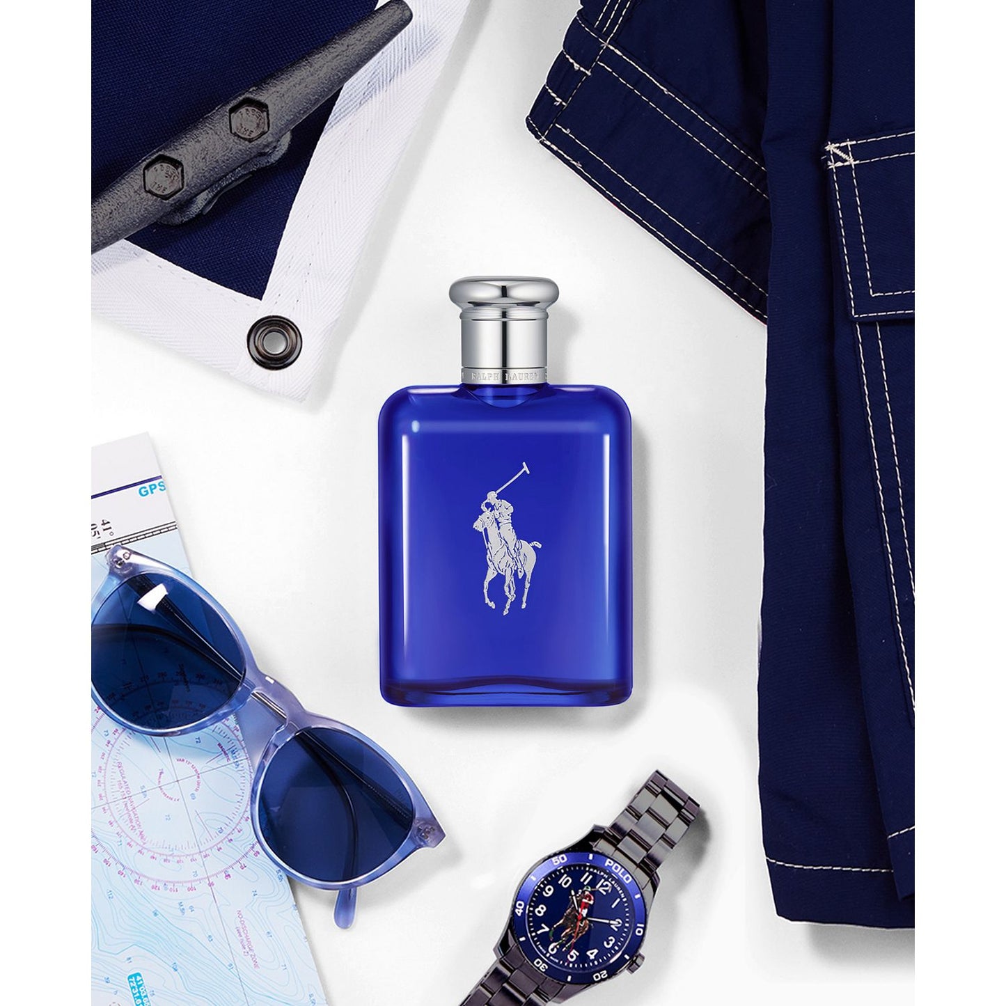 Ralph Lauren Men's Polo Blue Eau de (3-piece) Toilette Gift Set