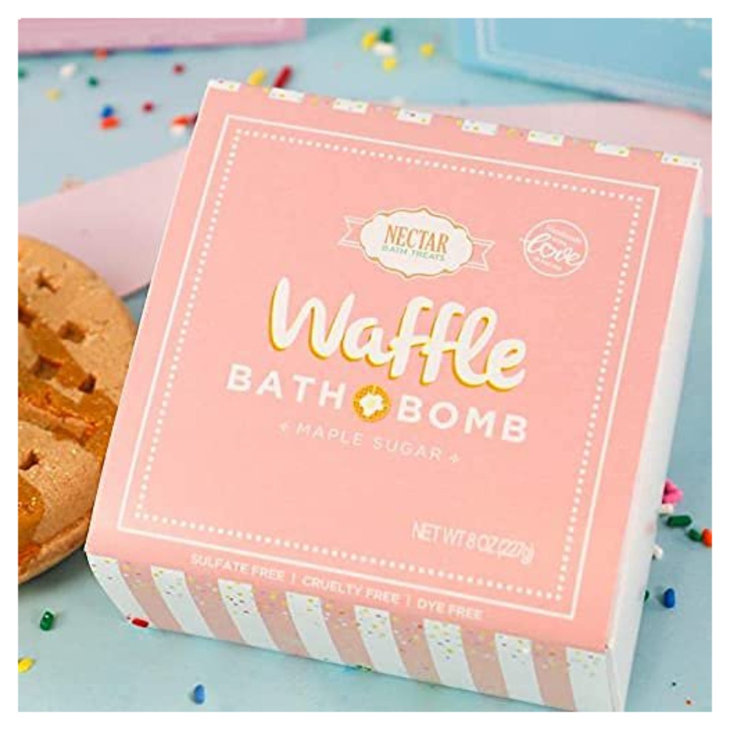 Nectar Bath Treats Waffle Bath Bomb - Maple Sugar