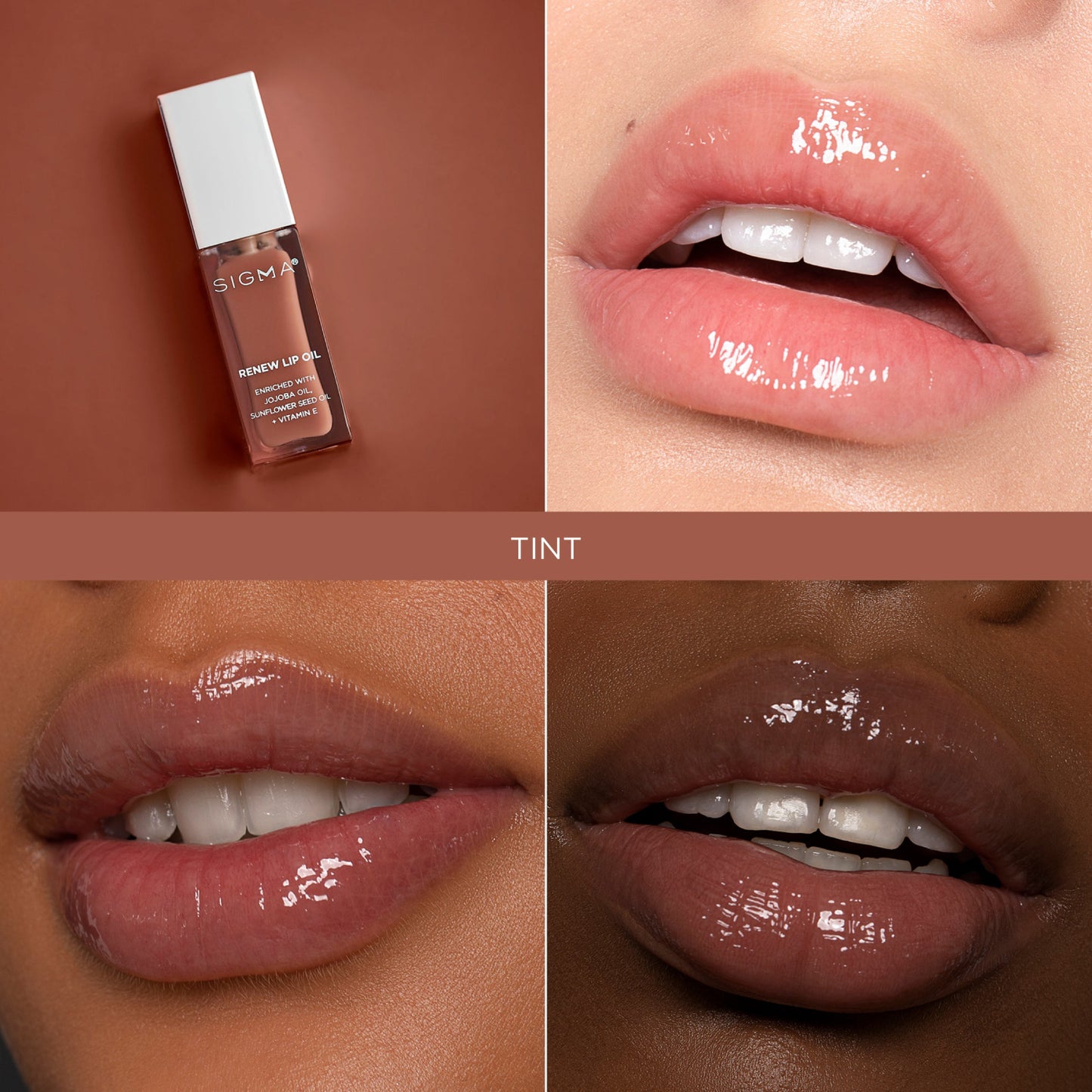 Sigma Beauty Renew Lip Oil - Tint (Neutral Nude Sheen)