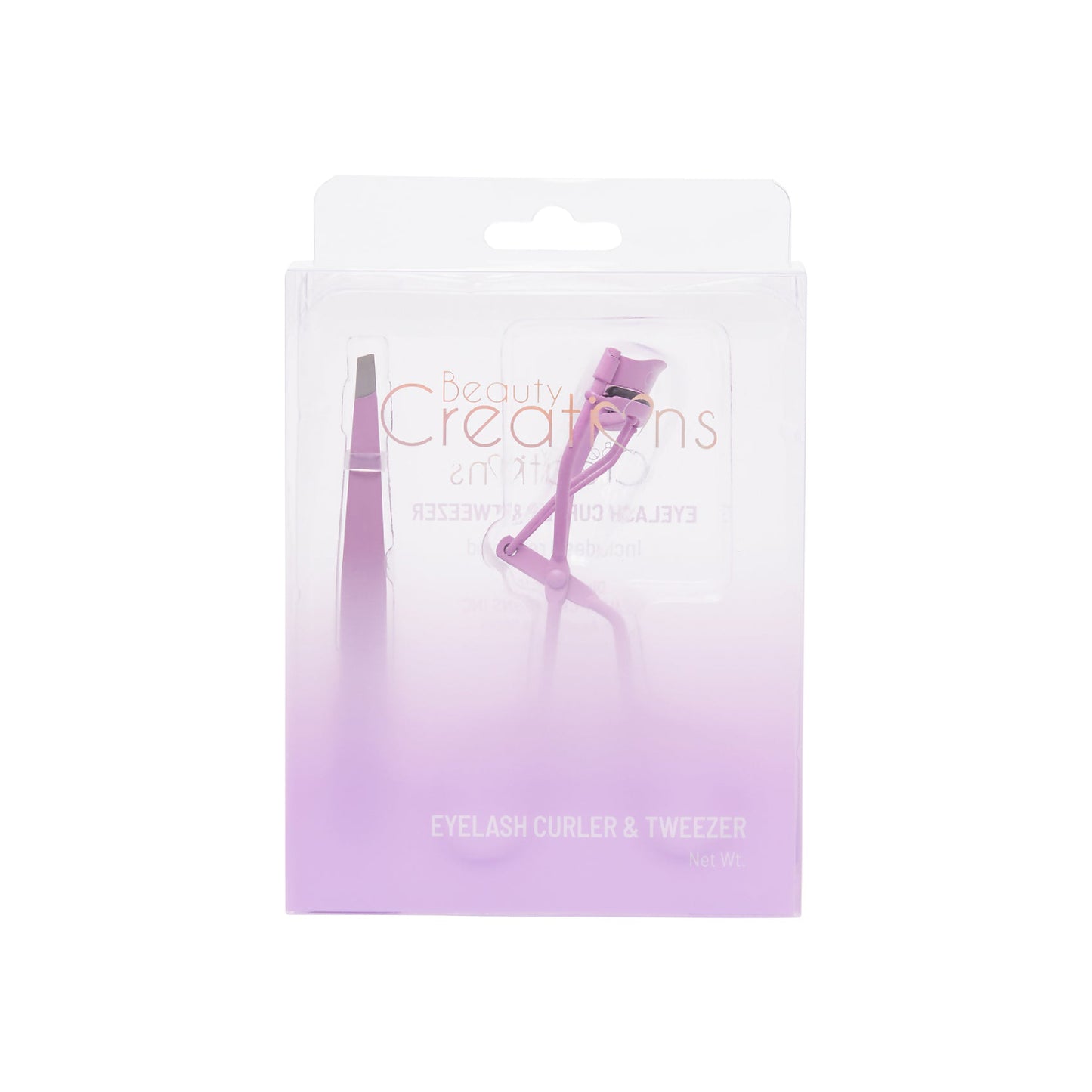 Beauty Creations Eyelash Curler and Tweezer Set - Purple