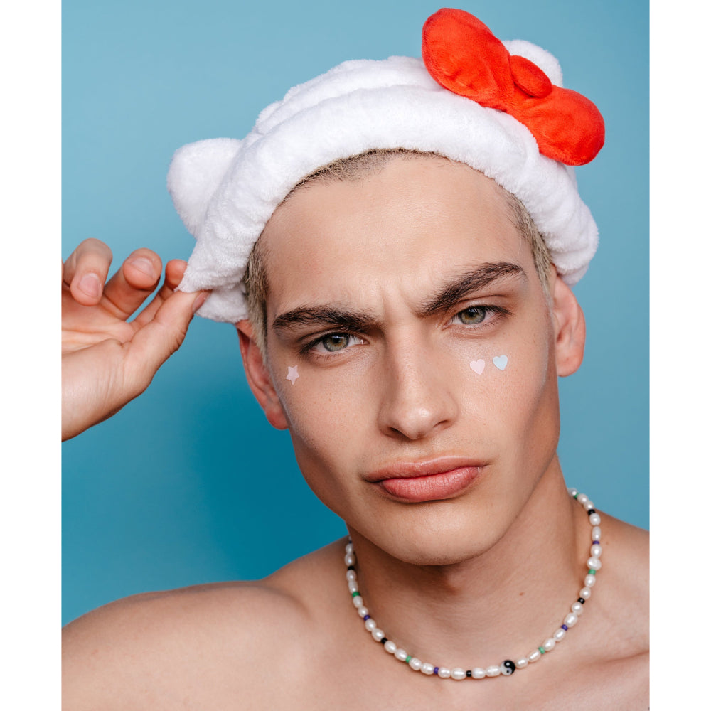 The Creme Shop Plush Spa Headband with Hello Kitty's Signature Bow
