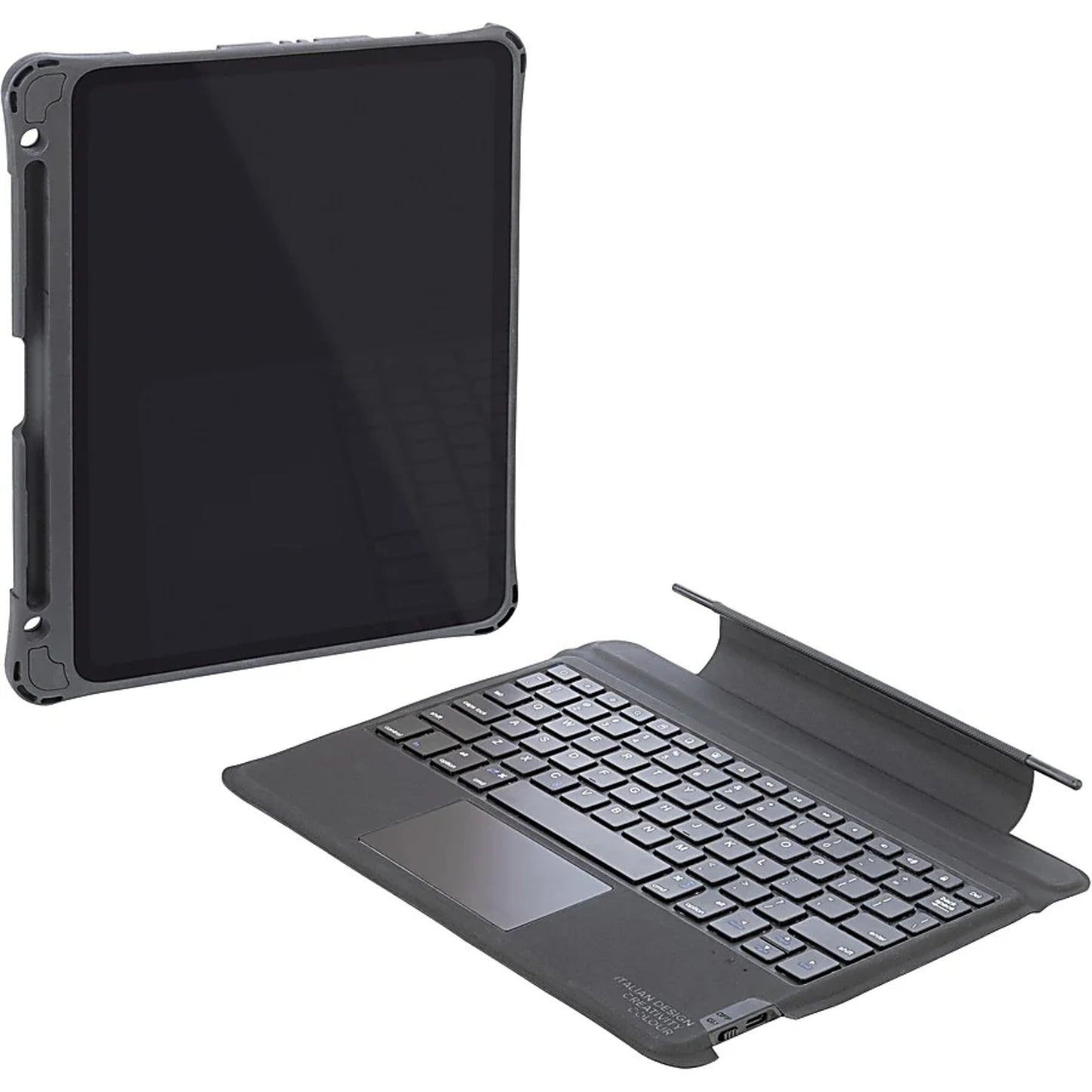 Funda con teclado extraíble y resistente 3 en 1 Tucano Tasto para iPad Air de 10,9" (4.ª generación) de 2020 y iPad Pro de 11" (2.ª generación) - Negro