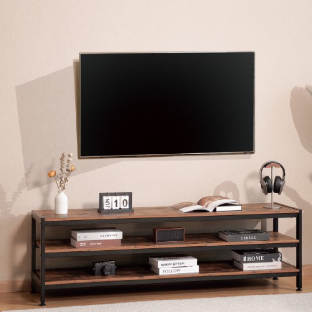 Lumi 3-Tier 37" - 70" TV Stand - Brown