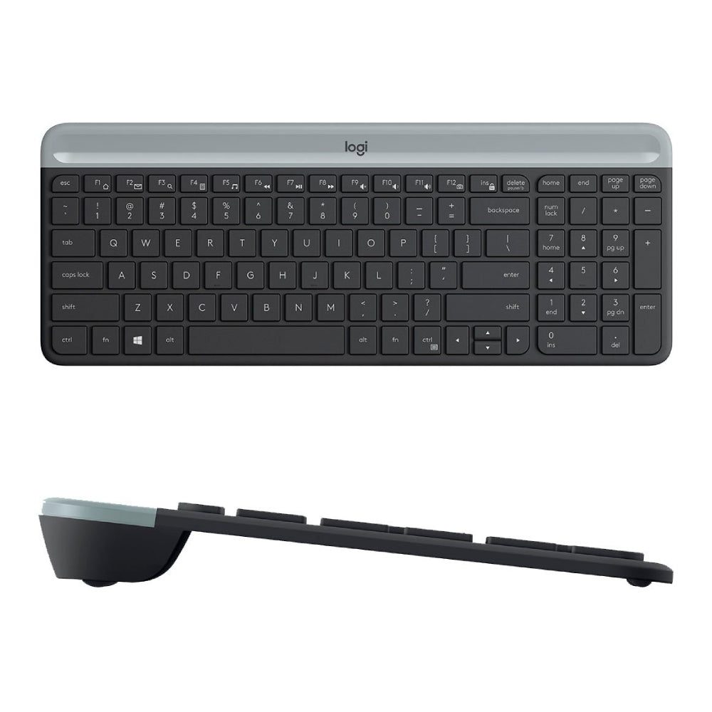 Teclado y ratón inalámbricos delgados Logitech MK470 - Negro/gris